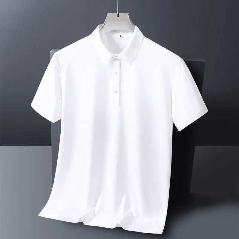 9XL Plus Size Mens Polo Shirt 150kg Korean Loose Shirt Polos Collar Short Sleeve Tee Men Casual Formal Big Size Oversized Tops XJ250804