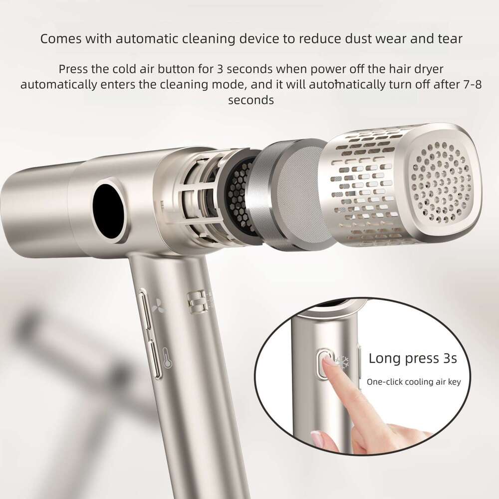 High Speed Negative Ion Constant Temperature Care T Type Lightweight Brushless Salon Household Hair Dryer