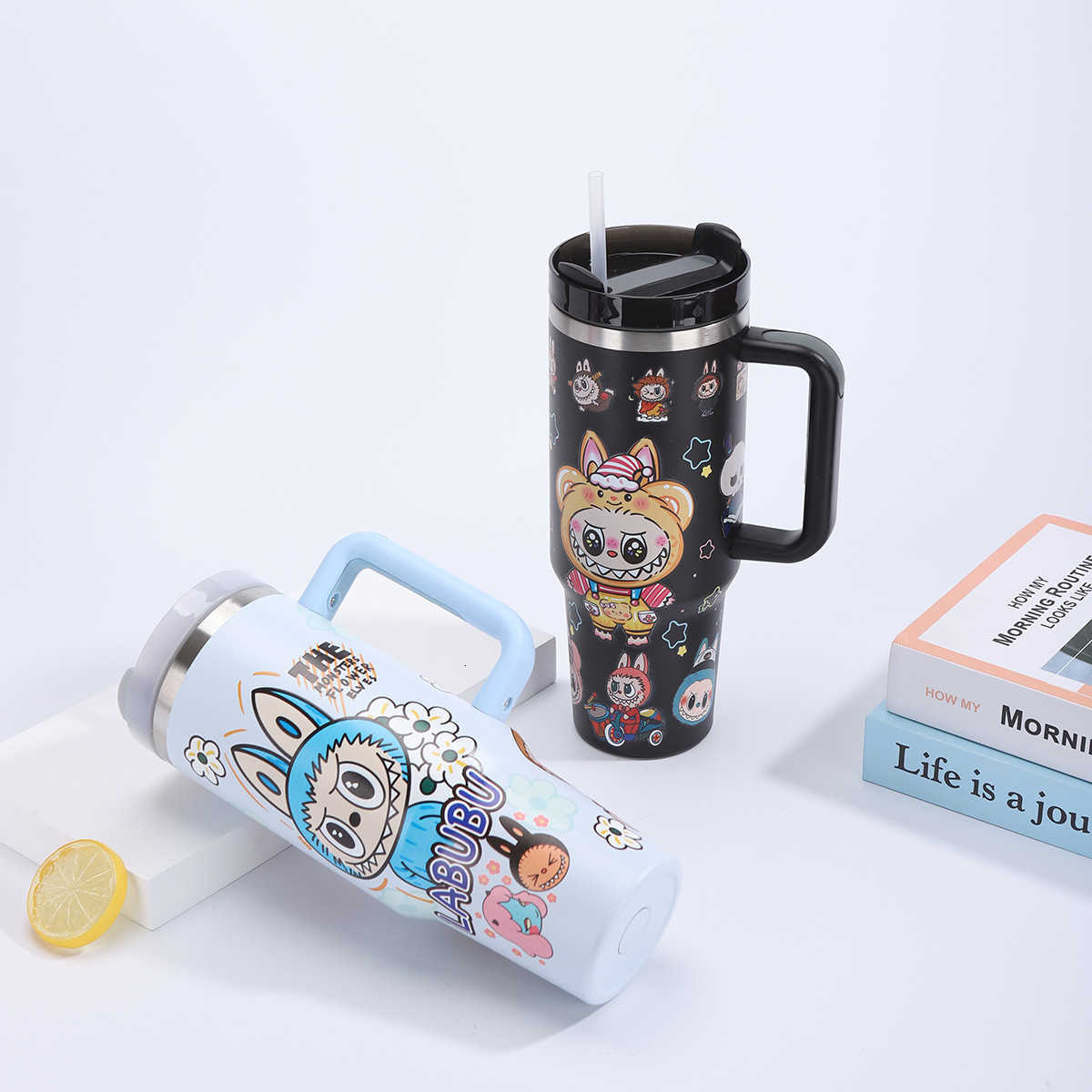 New Labubu Stainless Steel Car Insulated Water Bottle 40oz With Handle Ice Preservation Beverage Container Anime Themed X250612