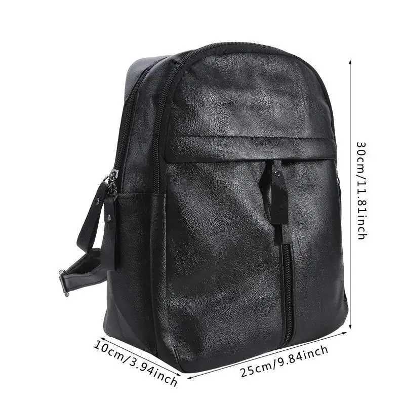 New Fashion Ladies School Bag Storage Bag Backpack Shoulder Bag PU Travel Bag Soft and Waterproof Student Backpack XJ250814