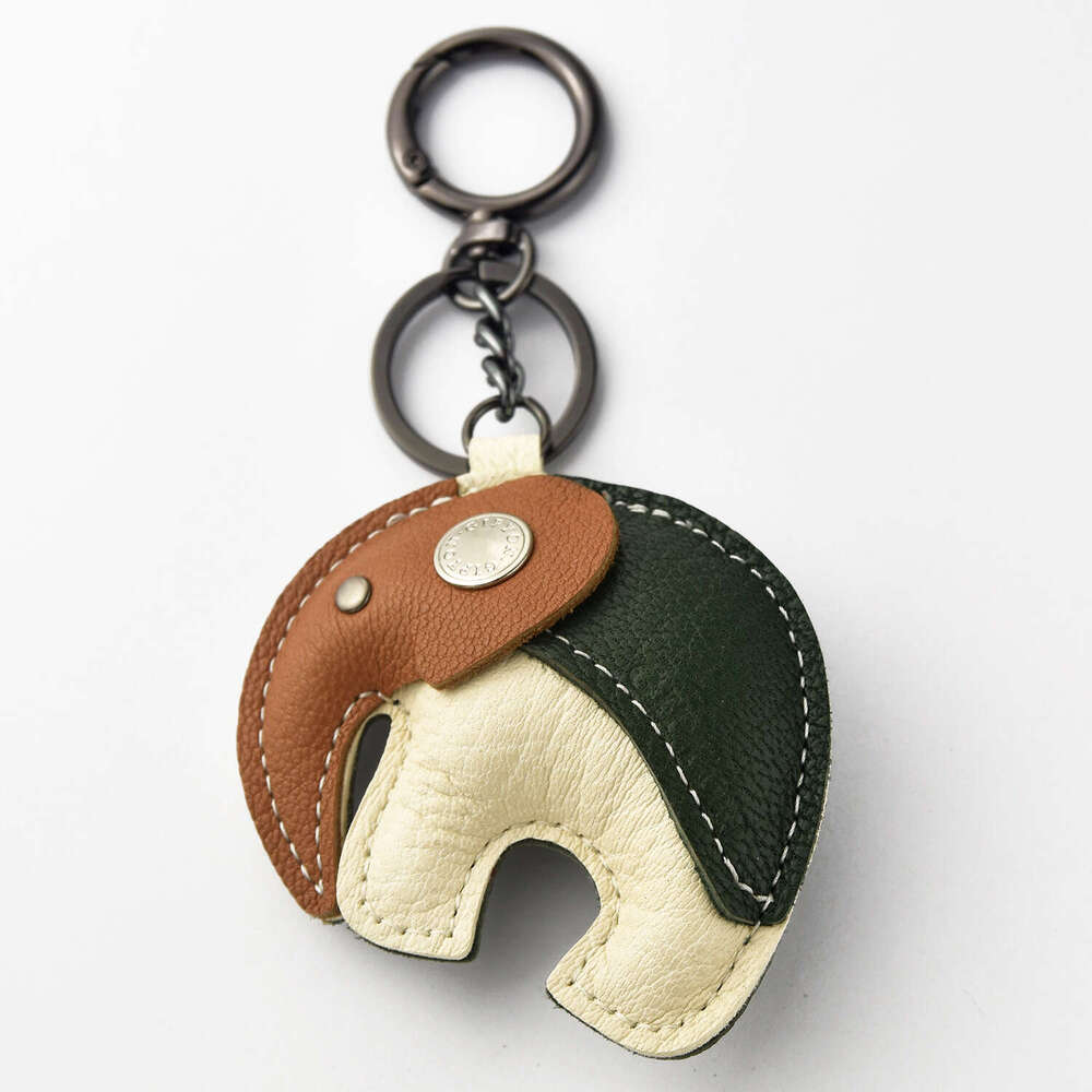 Light Luxury Elephant Sheepskin Rope Keychain Pendant Versatile Phone Bag Decoration Gift Customizable OGO Car Accessories