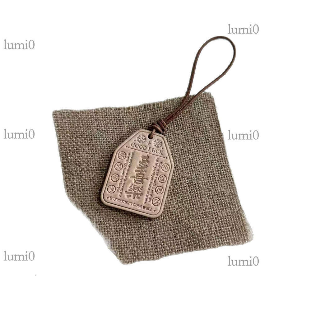 New Cowhide Bag Tree Paste Leather Rope Wedding Celebration Meaning Souvenir Car Pendant