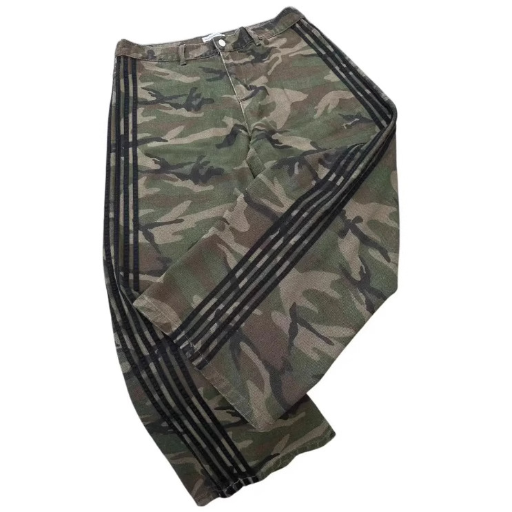 Men's Pants Y2K Baggy Jeans Harajuku Striped Embroidered High Quality Vintage Streetwear Hip Hop Goth Men Women Wide Casual Leg Denim design