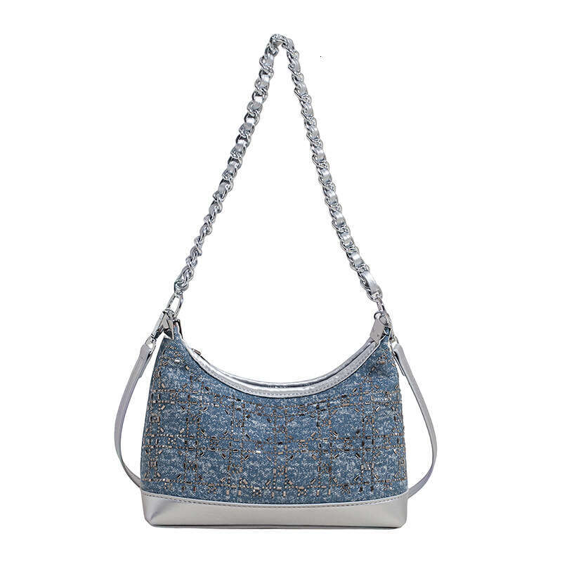 High-End Denim Fashionable Handbag 2025 Summer New Niche Versatile Shoulder Korean Style Crossbody Bag