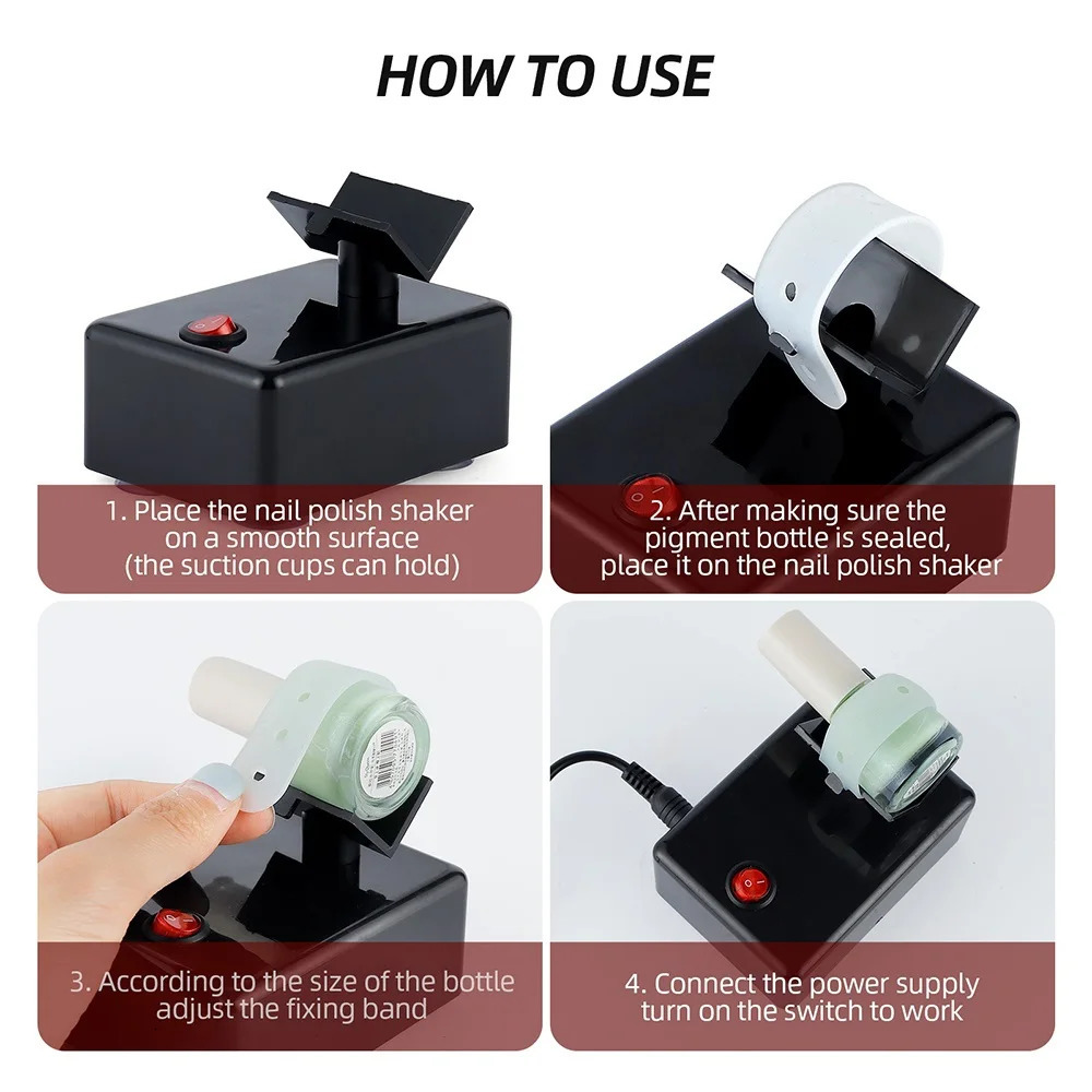 Electric Nail Polish Shaker Tattoo Ink Pigment Shaking Mixer Nail Polish UV Gel Paint Liquid Bottle Anti-Caking Shaking Machine 250807