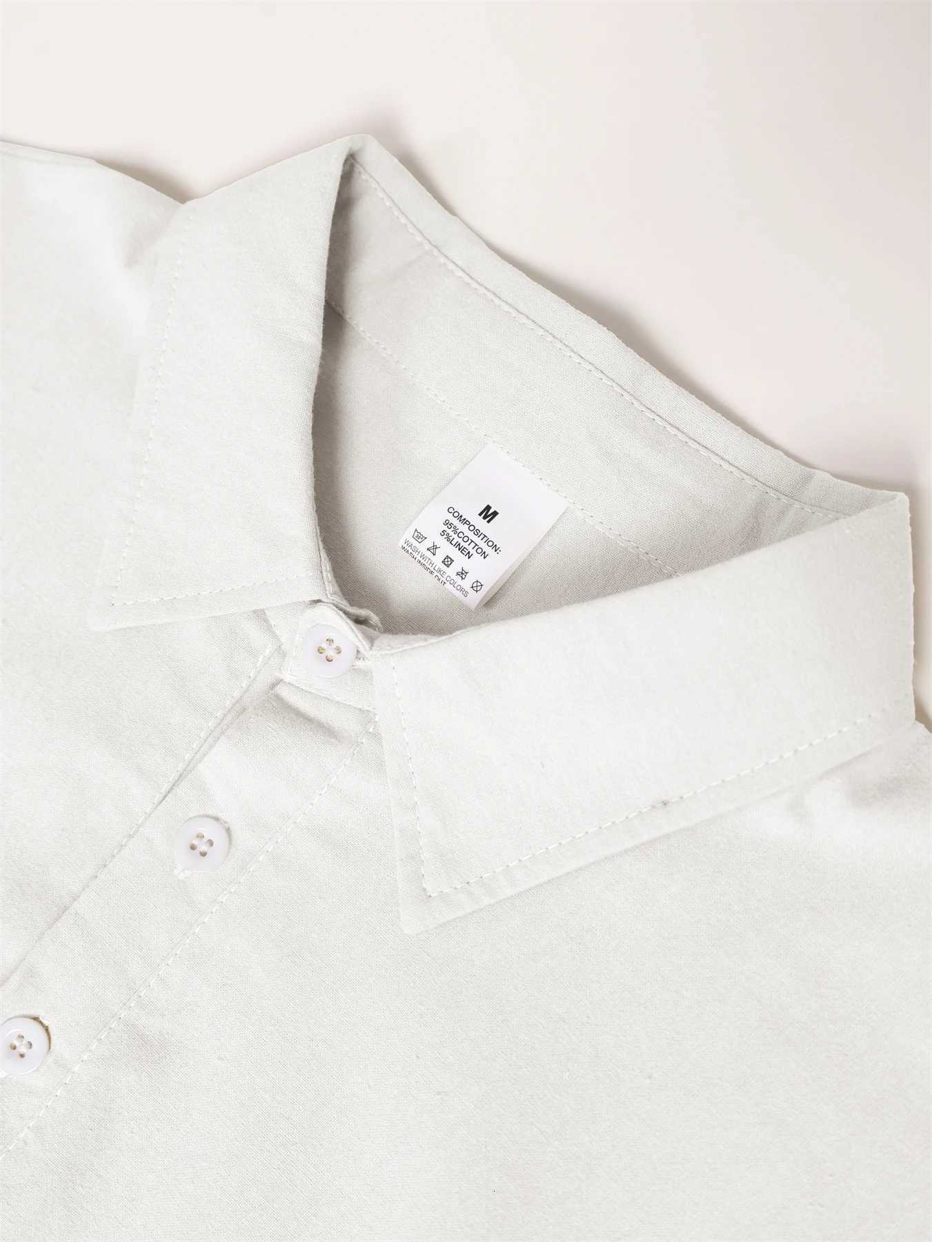 Mens Cotton and Linen Casual Polo Shirt Casual Beach Short Sleeve Solid Color Male Tops T-shirts Vintage Streetwear XJ250804