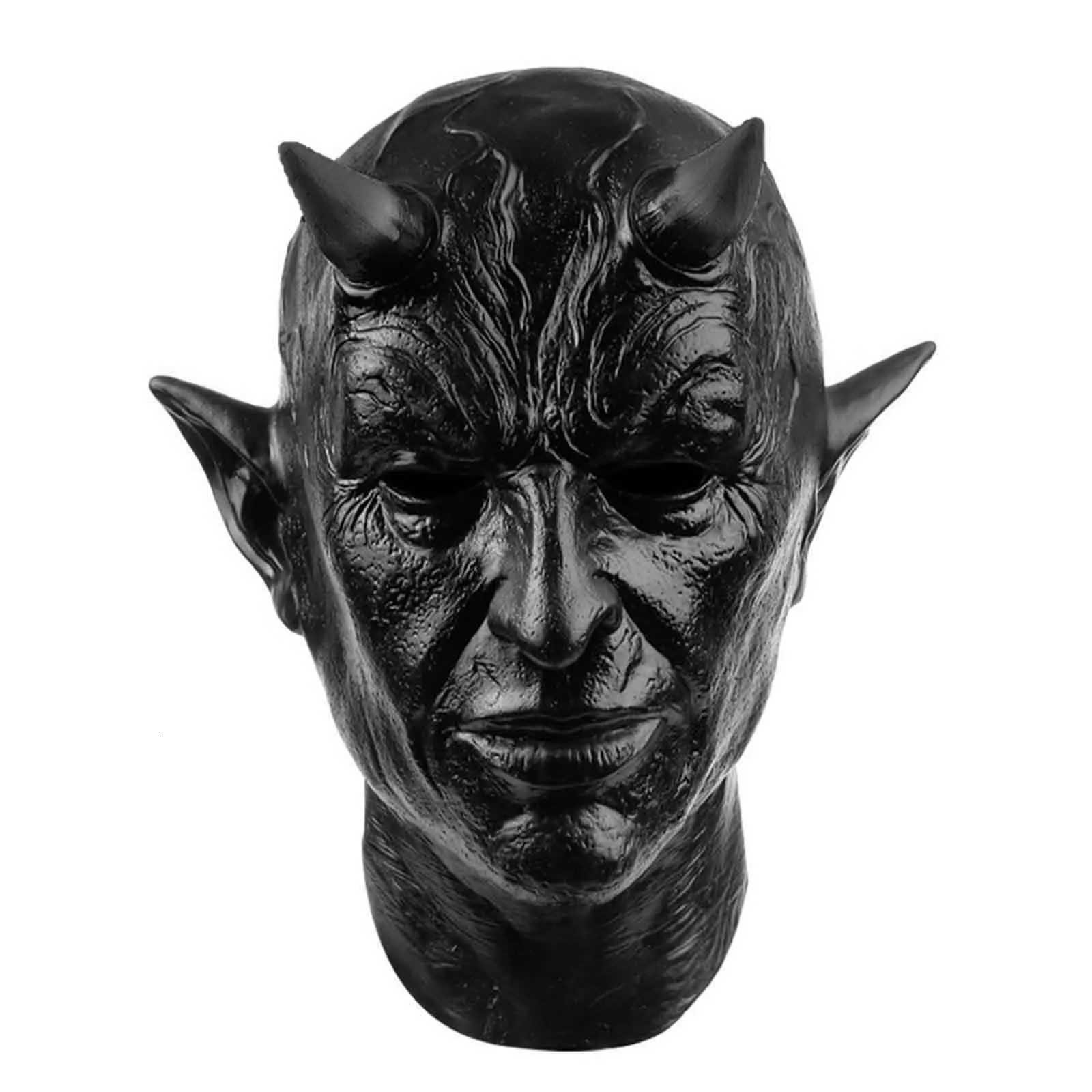 Halloween Horror Mask Magic Horns Adult Zombie Monster Vampire Role Playing Demon Scary Fear Party Game Props Y250814