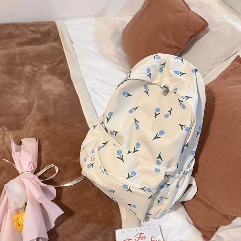 Fashion Large Capacity Women Backpack Tulip Floral Nylon School Bag Waterproof Fashion Backpack Adults XJ250814