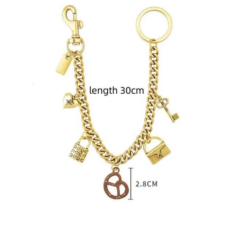 Stylish Biscuit Bag Charm Keychain Pendant Ladies Menger Bag Decor Unique Gift Y250815