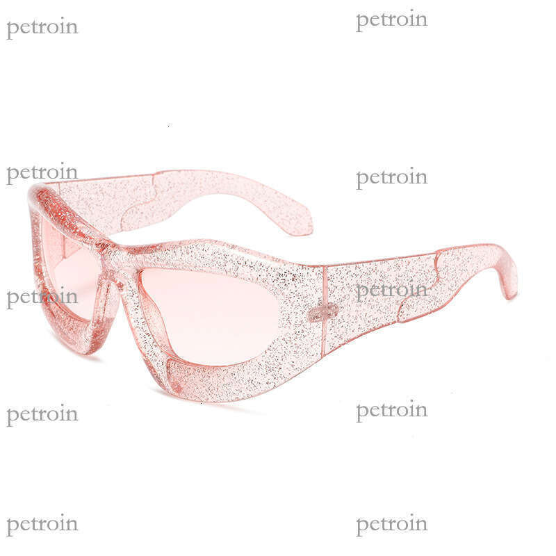 New Large Frame Y2K Wraparound Fashion UV400 Futuristic Style Sunglasses