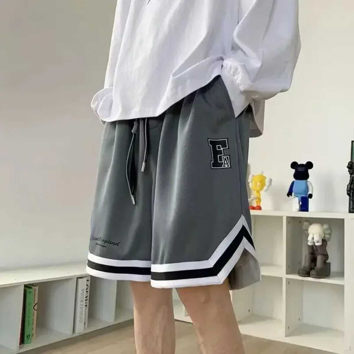 Men Trendy Summer New Slim Loose Outdoor Drawstring Casual Letter ShortsLoose Jogging Basketball Sports Trend Streetwear Y250814