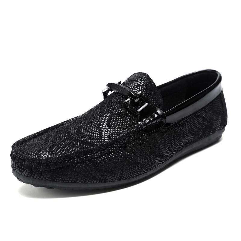 Beanie English leather casual driving shoes men's loafers