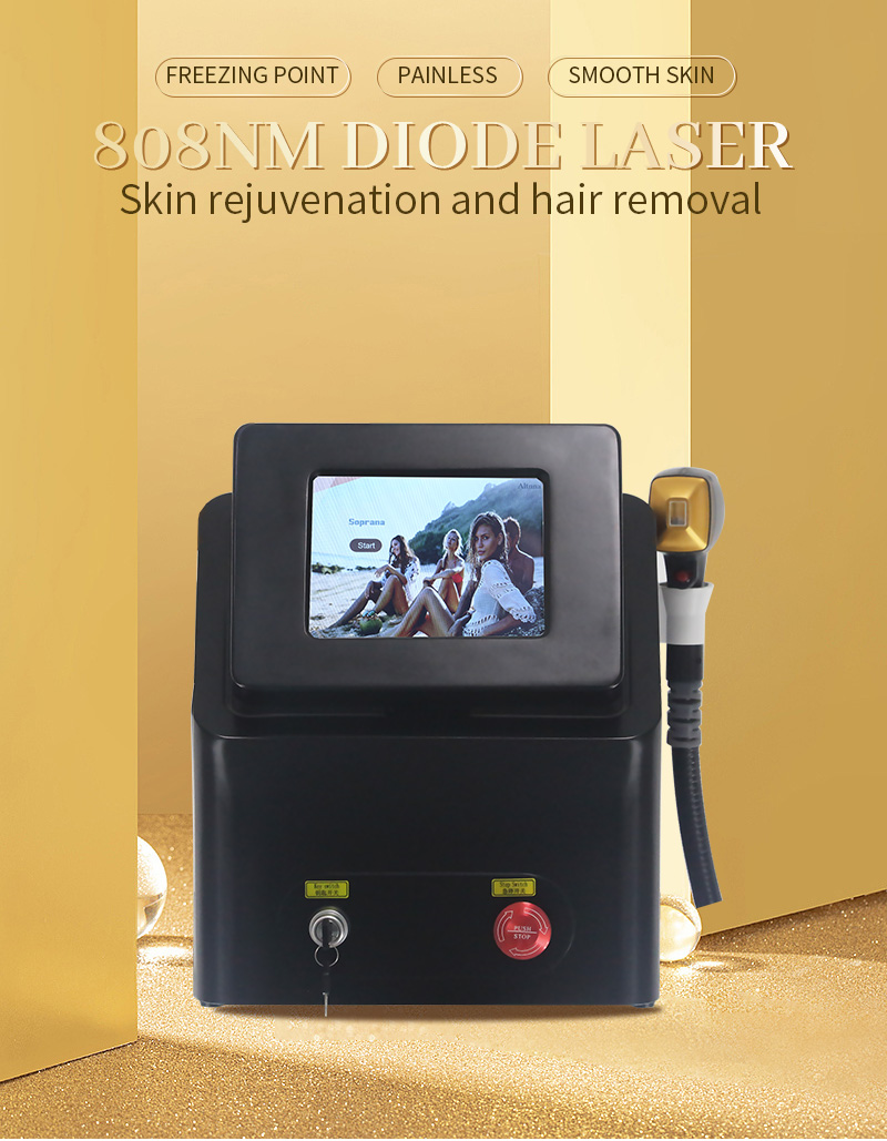 Professional 3 Wavelength 755/808/1064nm Freezing Point Laser Permanent Painless Hair Removal Machine Skin Rejuvenation Hot Sale