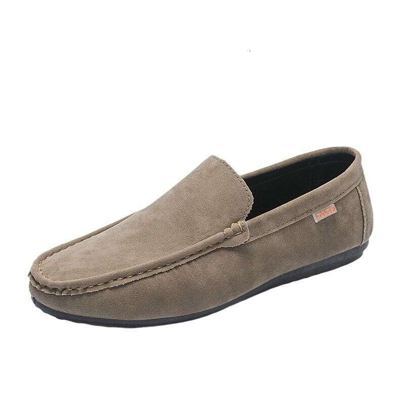 2025 Dou Spring New Style Men's For Leisure And Breathable Driving Flat Bottom Lazy Shoes 2Dcd