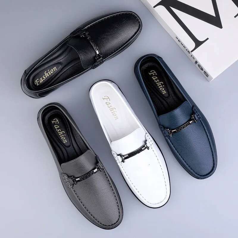 Mens Brand Loafers Fashion Spring Autumn Casual New Comfy Men Driving Flats Genuine Leather Moccasins Walking Shoes