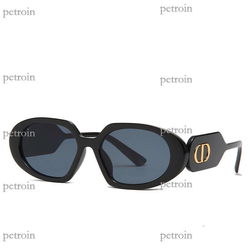 New Trendy Personality Street Style Fashion Versatile Oval High-end Internet Celebrity Sunglasses