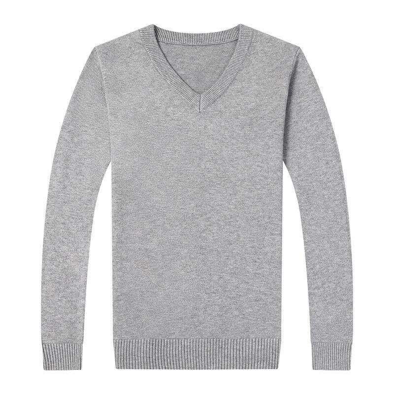 2025 High Quality New Fashion Brand Woolen Knit Pullover V Neck Sweater Black For Autum Winter Casual Jumper Men Clothes