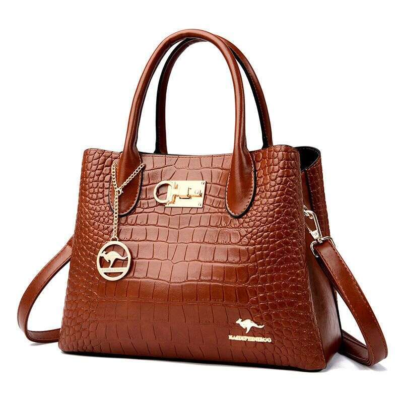 Crocodile print 2023 new one-shoulder cross-body hand-held middle-aged mom counter women's bag