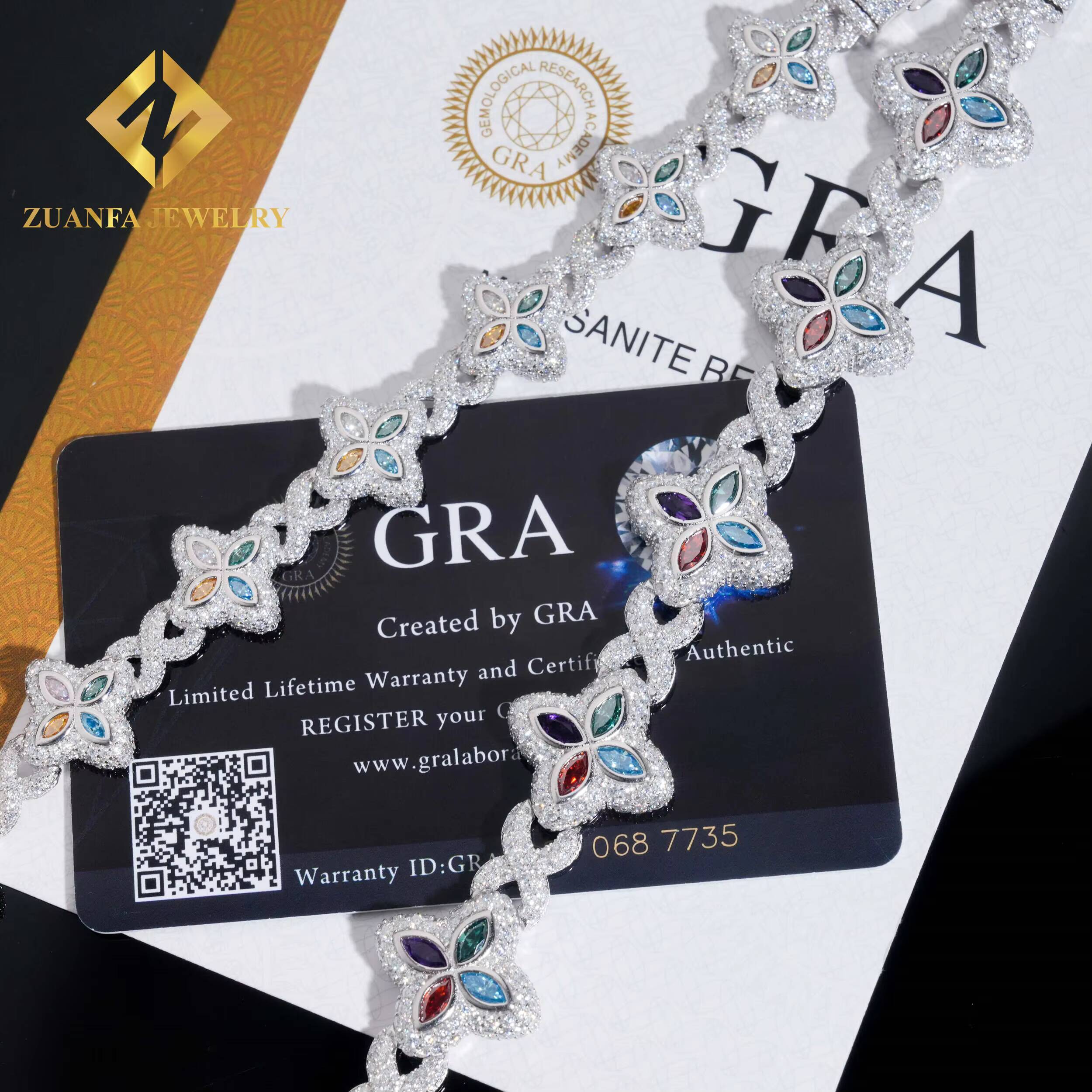 Luxury Hot Sale VVS Iced Out Moissanite Pass Diamond Test 925 Silver Gold Plated Hip Hop Cuban Link Chain Necklace Fine Jewelry