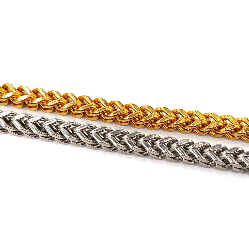 cuban link chains necklaces designer necklace for men Circular buckle wih dia sainless seel non arnish plaed gold chain 6mm wide hip hop rapper jewelr