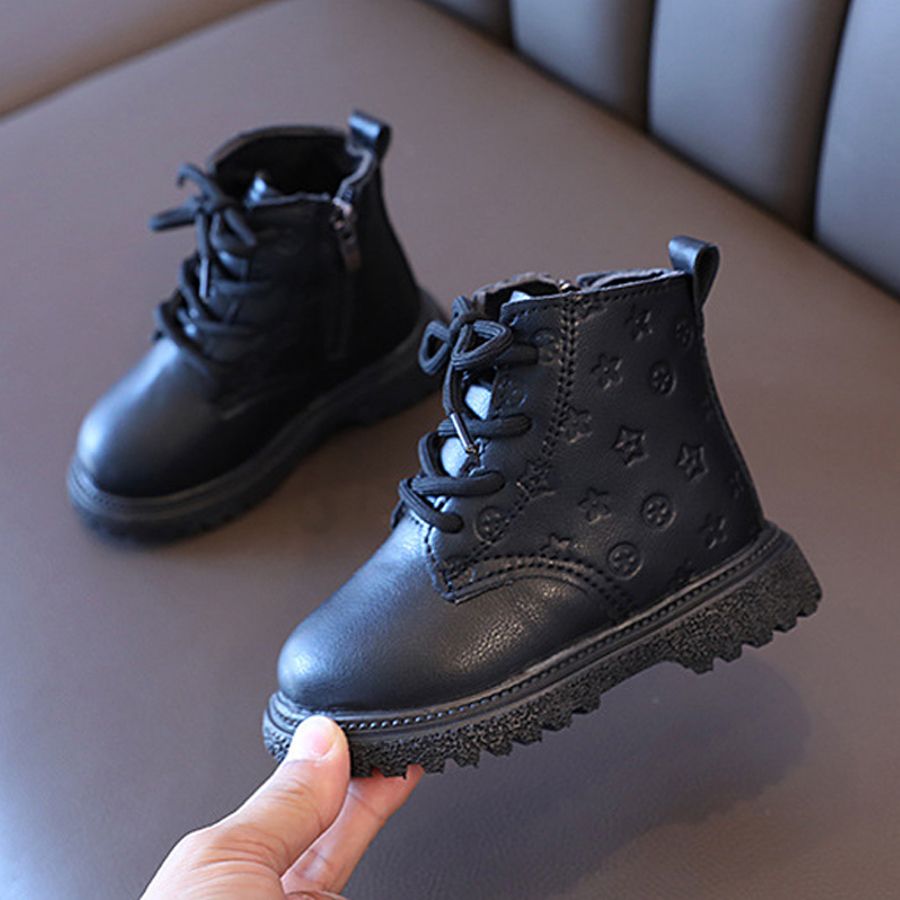 Girl Winter Snow Boots High Top Kids Shoes 2024 Fashion Child Boot Boy Leather Shoes Kidsnest Waterproof Ankle Boots Warm Girl Boot Infant Sizes 21-30