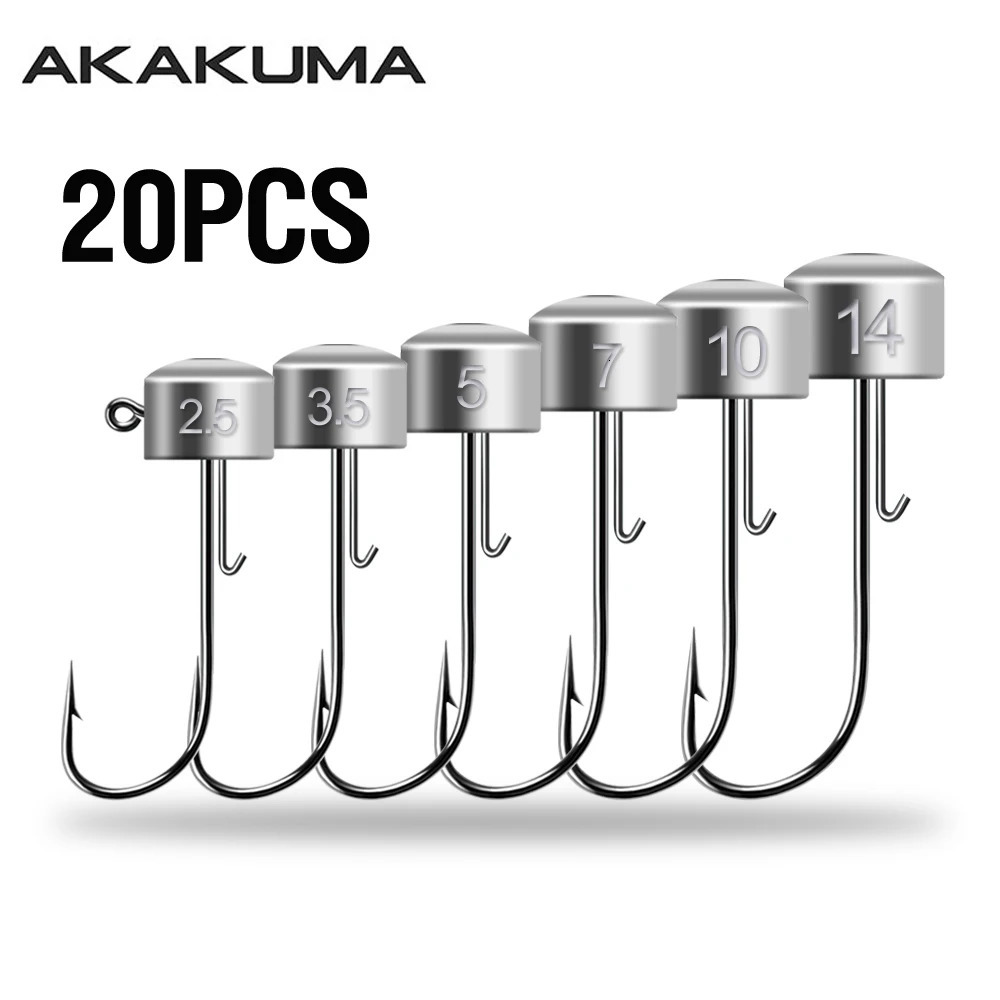 Ned Rig Jig Heads Fishing Hooks 20pcs Mushroom Head 2514g High Carbon Steel Tackle for Soft Plastic Baits 250807