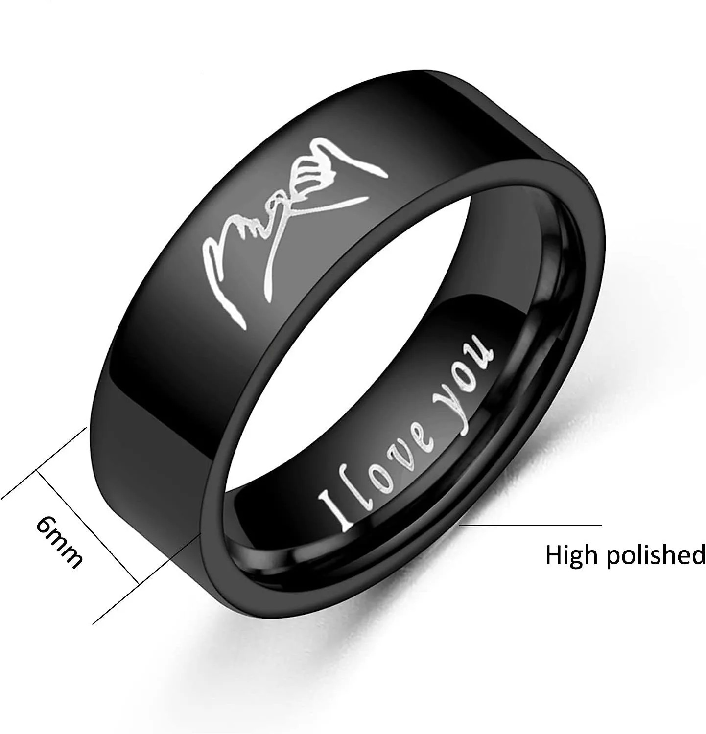 I Love You Hand in Promise Engagement Wedding Couples Anniversary Ring Fashion Jewelry Gifts For Women Men Valentines Day 250811