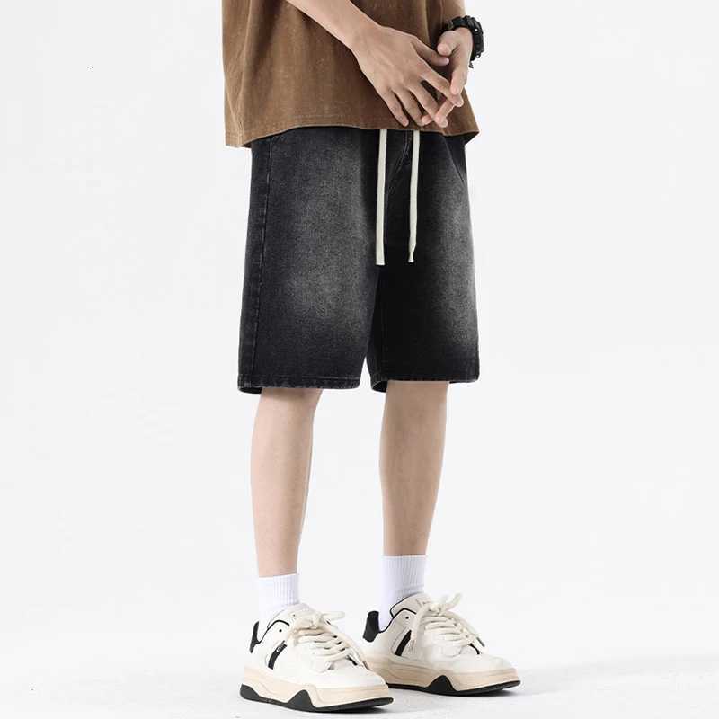 Summer Men Popular Daily Simple Shorts Male Classic Knee Lenght Denim Short Pants Comfortable Elastic Waist Casual Short Jeans Y250814