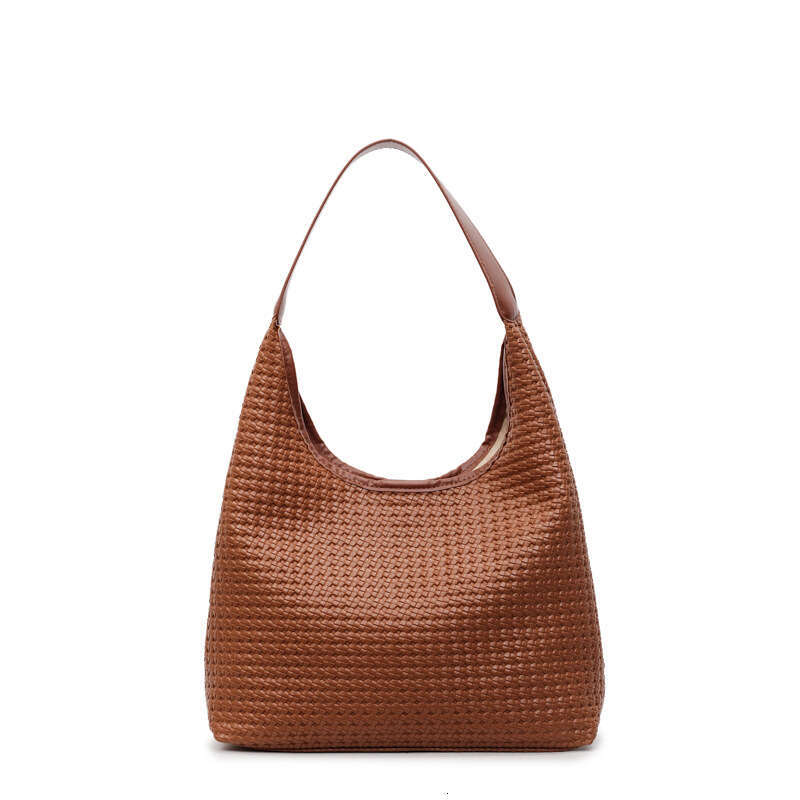 Woven Fashion Tote Korean Designer Bags Style Office Commute Underarm 2025 New Luxury Large Capacity Shoulder Bag for Women