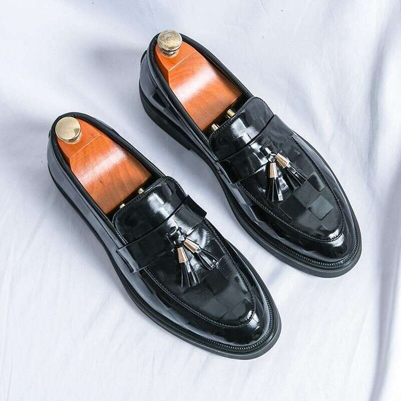 Tassel Pendant Leather Business Formal Wear 46 Casual Loafers Soft Soled Men's Wedding Groom Shoes Size 47