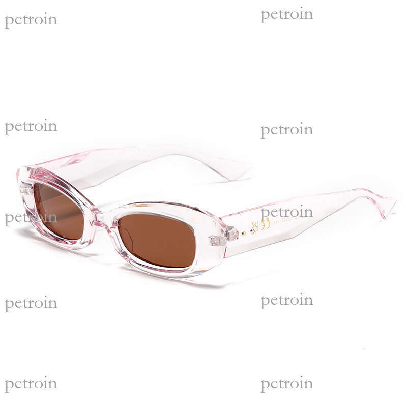New Fashion Cat Eye Stud Small Square Frame Personality UV400 Sun Protection Sunglasses