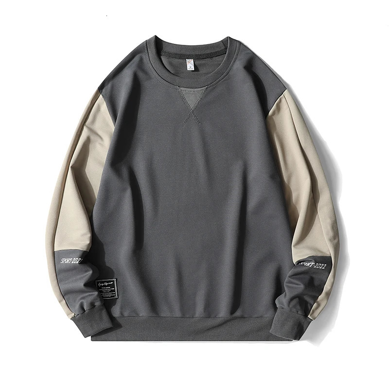 Mens Casual Sweatshirt Hoodie Men Harajuku Streetwear Pullover Male Patchwork Loose ONeck Fashion Hip Hop Hoodies 250814