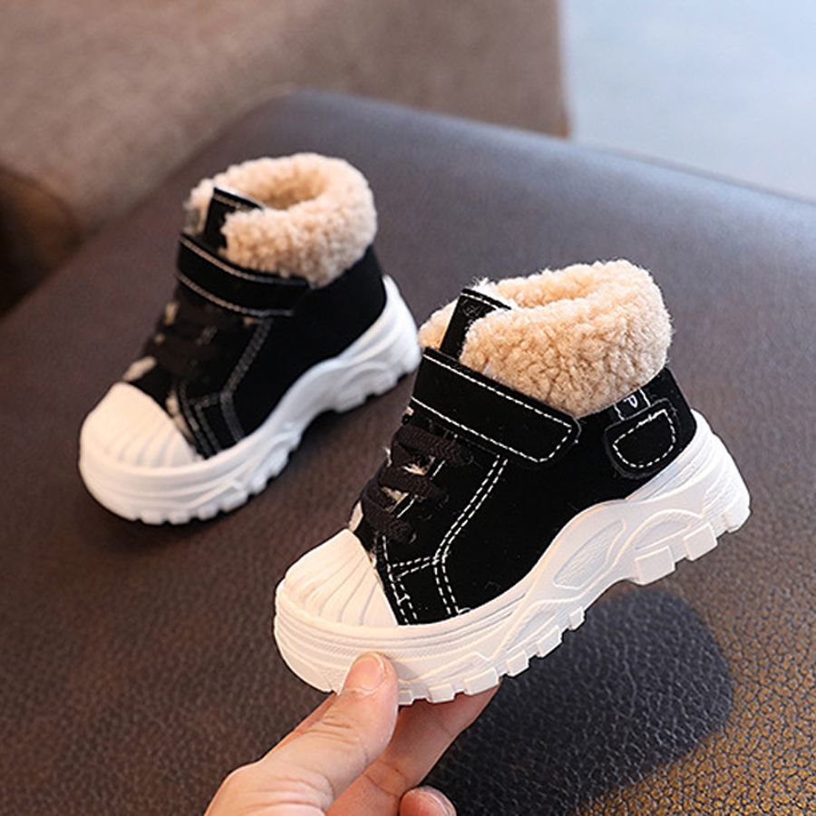Children Warm Boots Winter New Boys Plus Thicken Velvet Cotton Shoes Kidsnest Girls Waterproof Short Boots Baby Infant Cotton Boots Size US 5C-12.5C