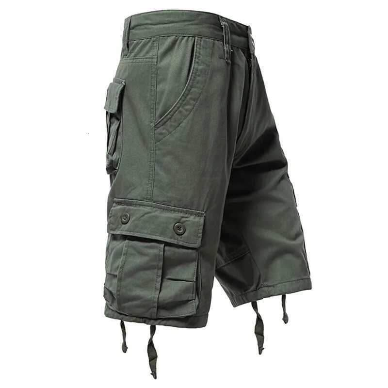New Fashion Men Cotton 100% Multiple PoCKets Cargo Shorts Man Casual Shorts Pants Male loose Tooling Shorts Size 44 Y250814