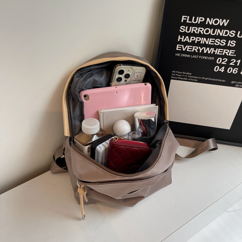 Autumn New Neutral Style Backpack Casual Women's Couple Backpack Fashionable Solid Color Large Capacity Backpack Travel Backpack Autumn New Desig