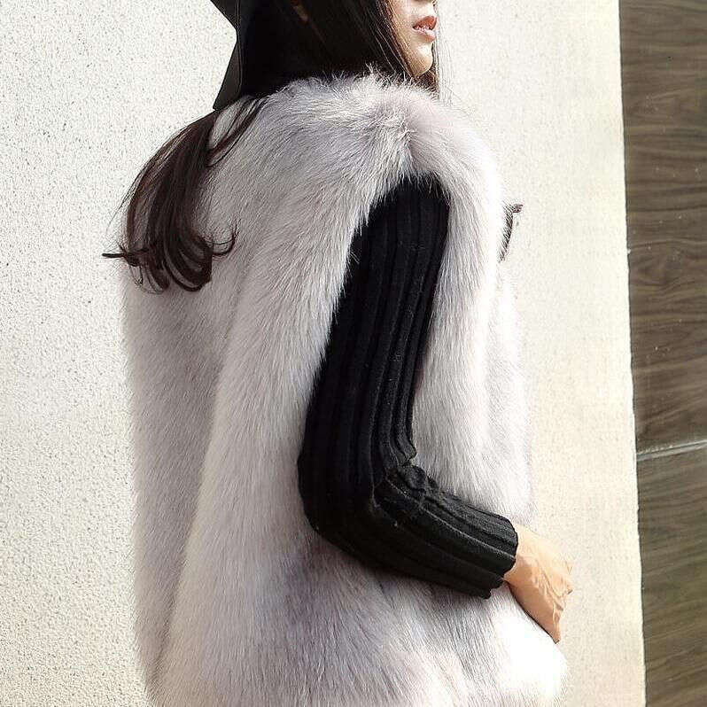 Women Vest Cozy Fluffy Faux Fur Vest for Women Soft Thick Cardigan Cold Resistant Plus Size Waistcoat Women Furry Vest