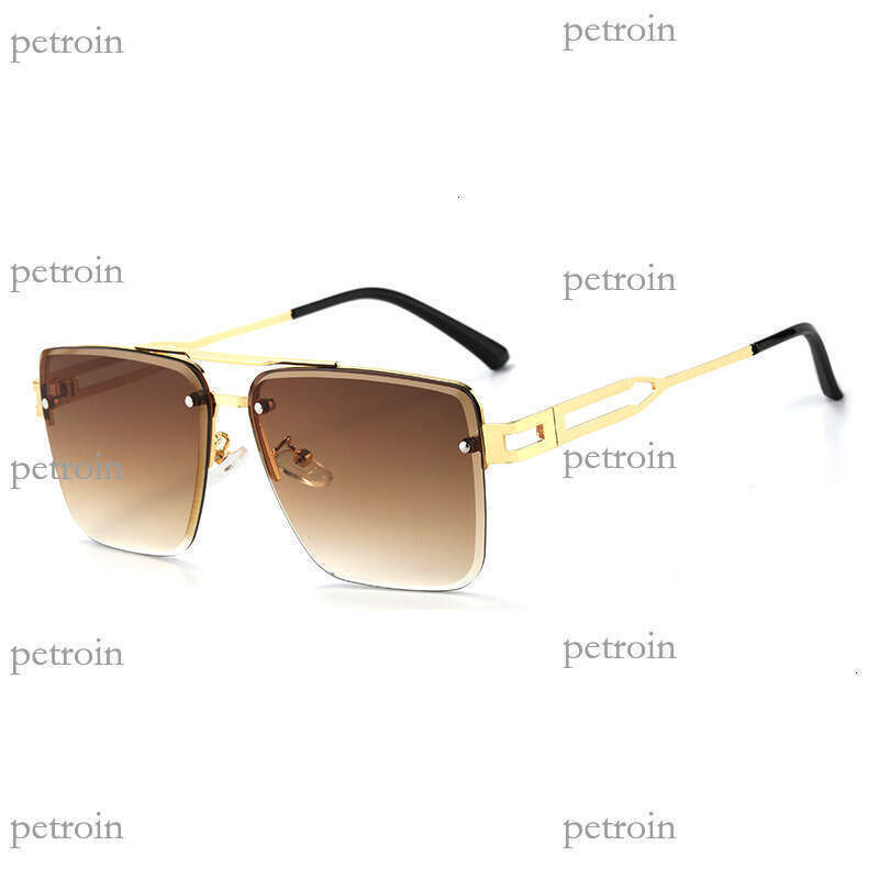 New Frameless Cut Edge Fashion Trendy Unisex High-end Personality Square Street Style Sunglasses
