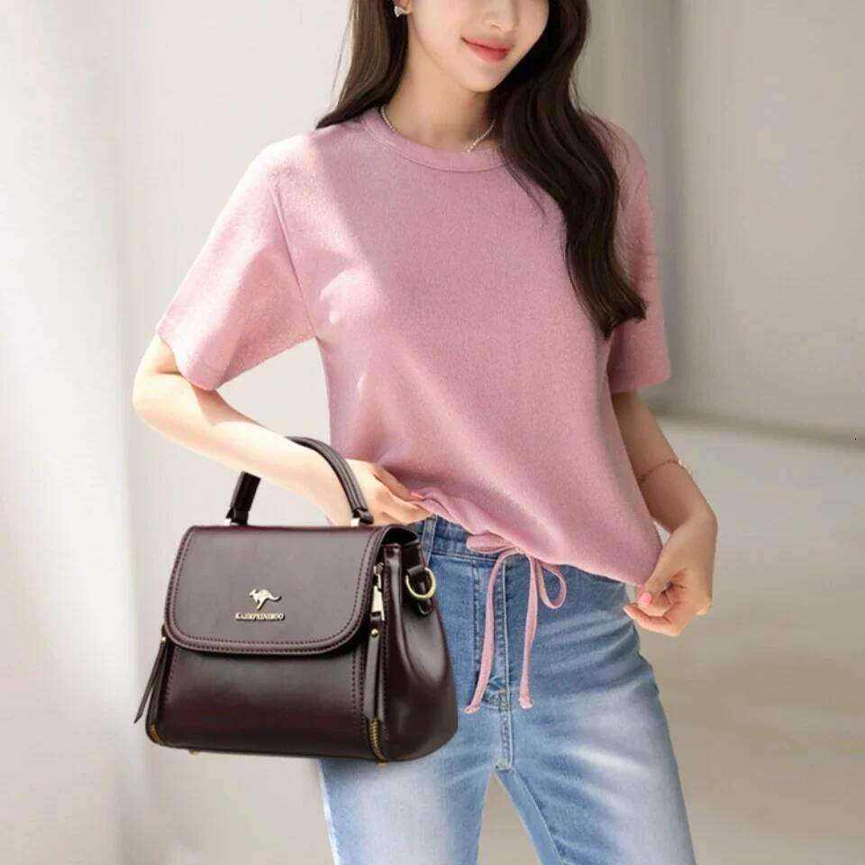 High Quality Soft Leather Tote Fashion New Solid Ladies Purses And Handbags Large Capacity Shoulder Croosbody Bag For Women