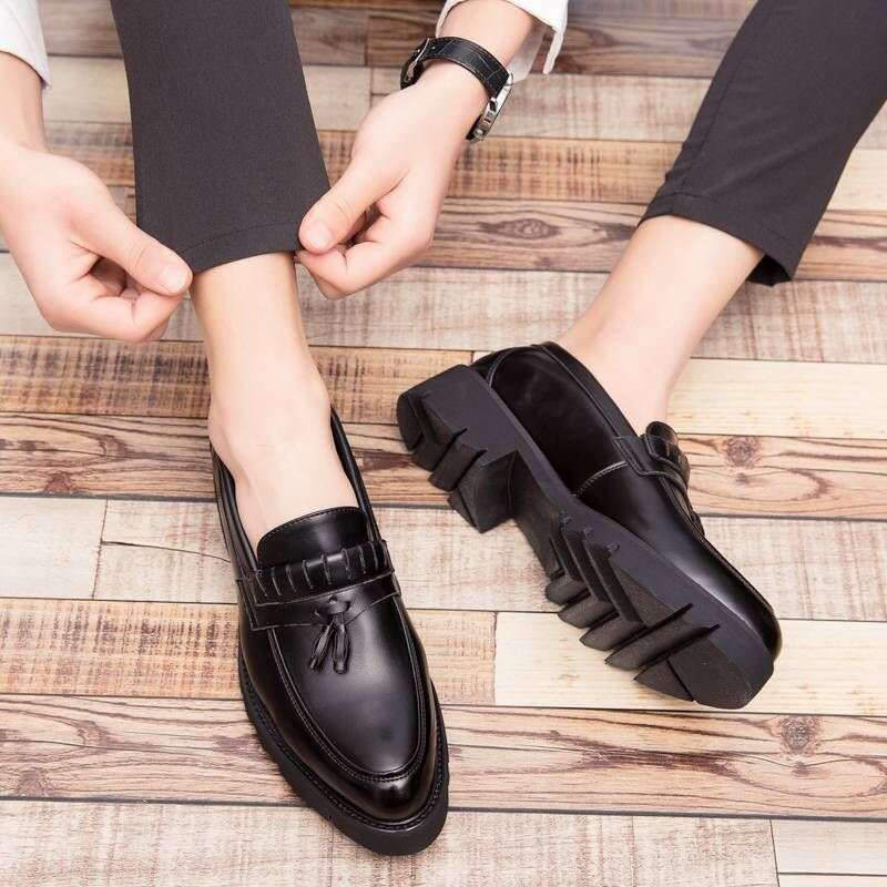 Men's Casual Business Shoes Mens Classic Buckle Loafers Moccasins Men Light Driving Party Wedding Flats