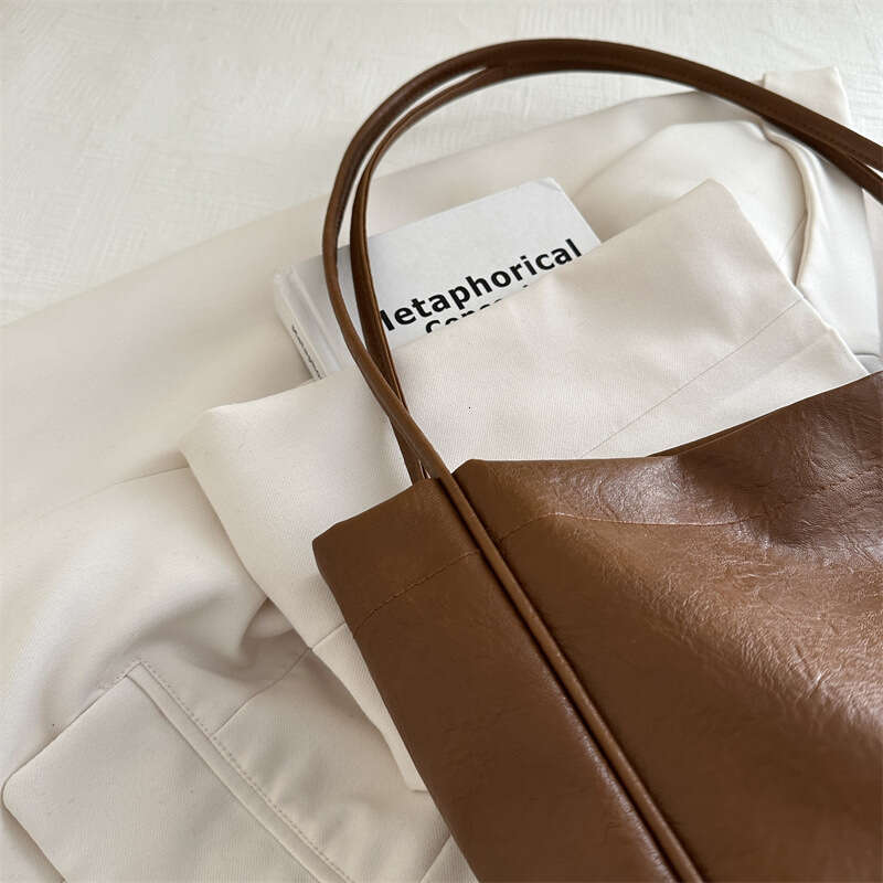 Tote Maillard Large Capacity for Women 2025 Autumn Winter Designer Bags New Trendy Soft Leather Commuter Fashion Single Luxury Shoulder Bag