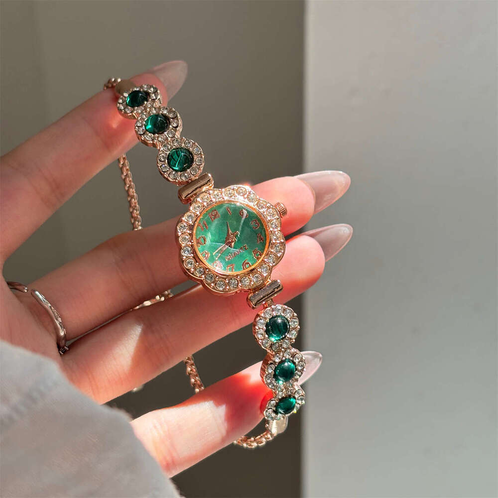 Petal Fashion Full Diamond Designer Women's for Women Pull-out Bracelet Watch