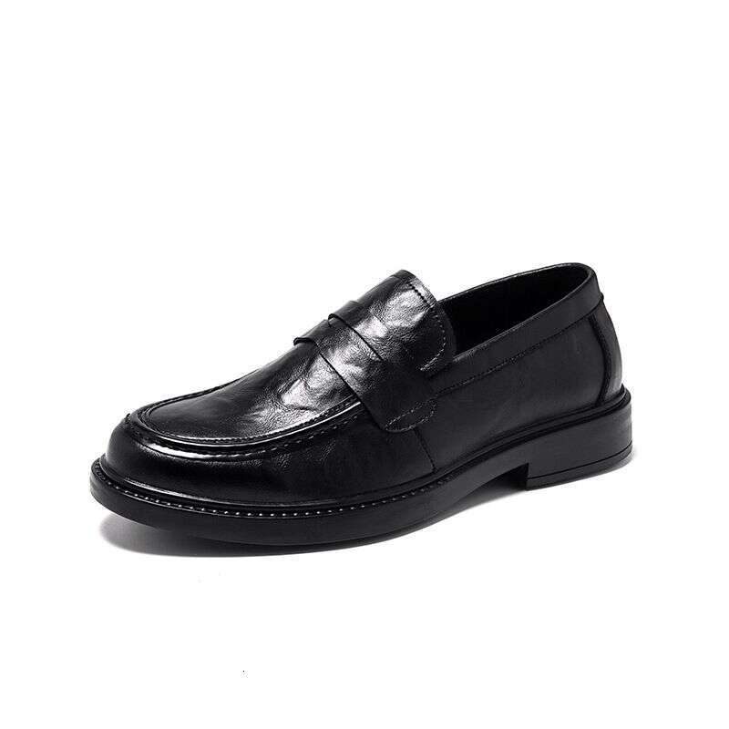 Leather Shoes, Genuine Leather, Business Attire, British Style, Men's Casual New Autumn And Winter, One Legged Loafers,
