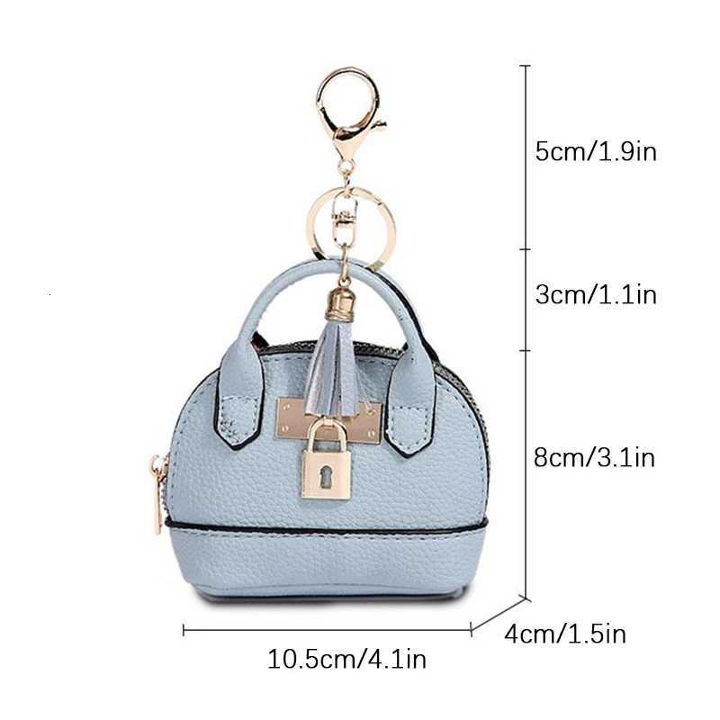 With Keychain Mini Luxury Phone Bag Mini Handbag Coin Purse Leather Coin Bag Simple Gift Mini Storage Pouch Y250815