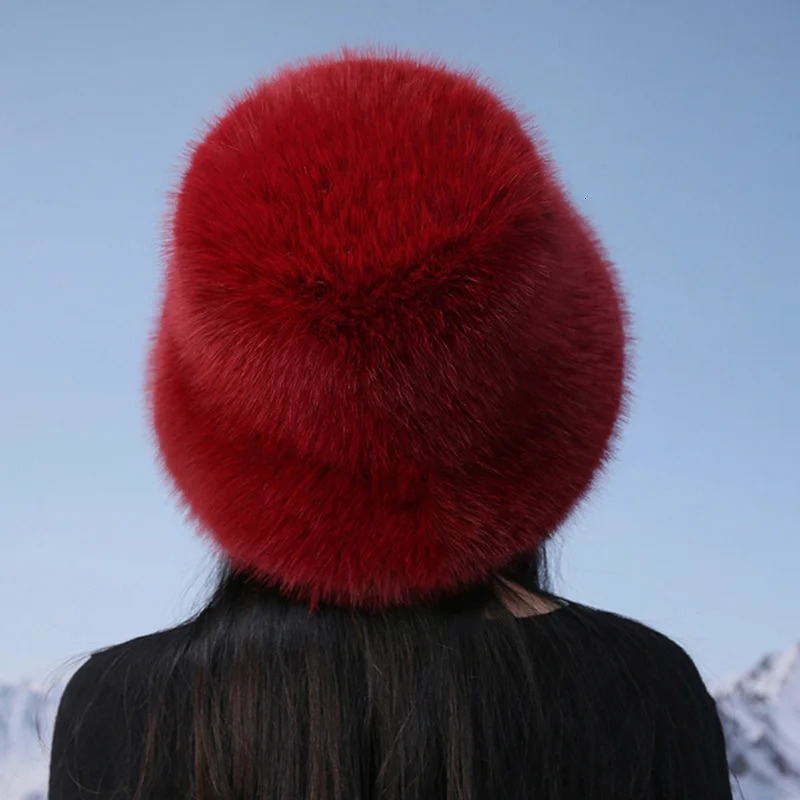 Winter Fluffy Fur Fisherman Hat For Women Solid Color Casual Bucket Hat Outdoor Plush Ear Protection Cap Warm Female Panama Caps 250808