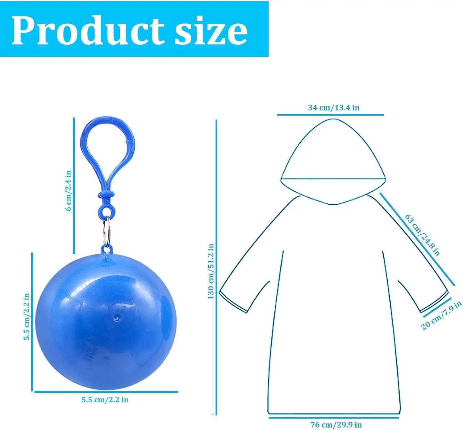 Portable Disposable Raincoat Keychain Compression Ball Pocket Ball Outdoor Adult Travel Hangable Poncho Camping Gear Raincoat Y250814