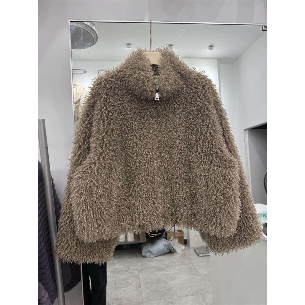 Women Winter Warm Coat Furry Lambswool Coat Turn Down Coat Thick Jacket Tops For Women Coat
