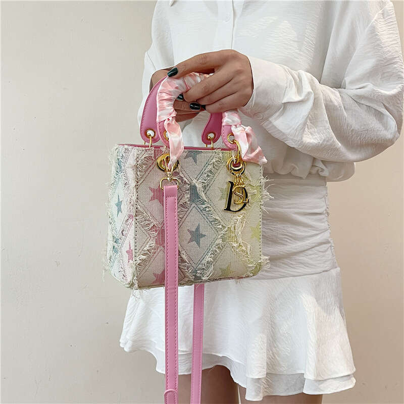 Designer bag Luxury bag Women 2025 New Versatile Embroidery Cowboy rhombuse Handbag Shoulder Crossbody Bag