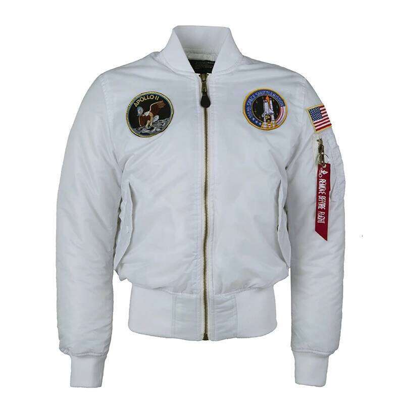 Winter bomber flight jacket vintage MA-1 APOLLO men coat streetwear warm varsity hip hop baseball letterman pilot us air force