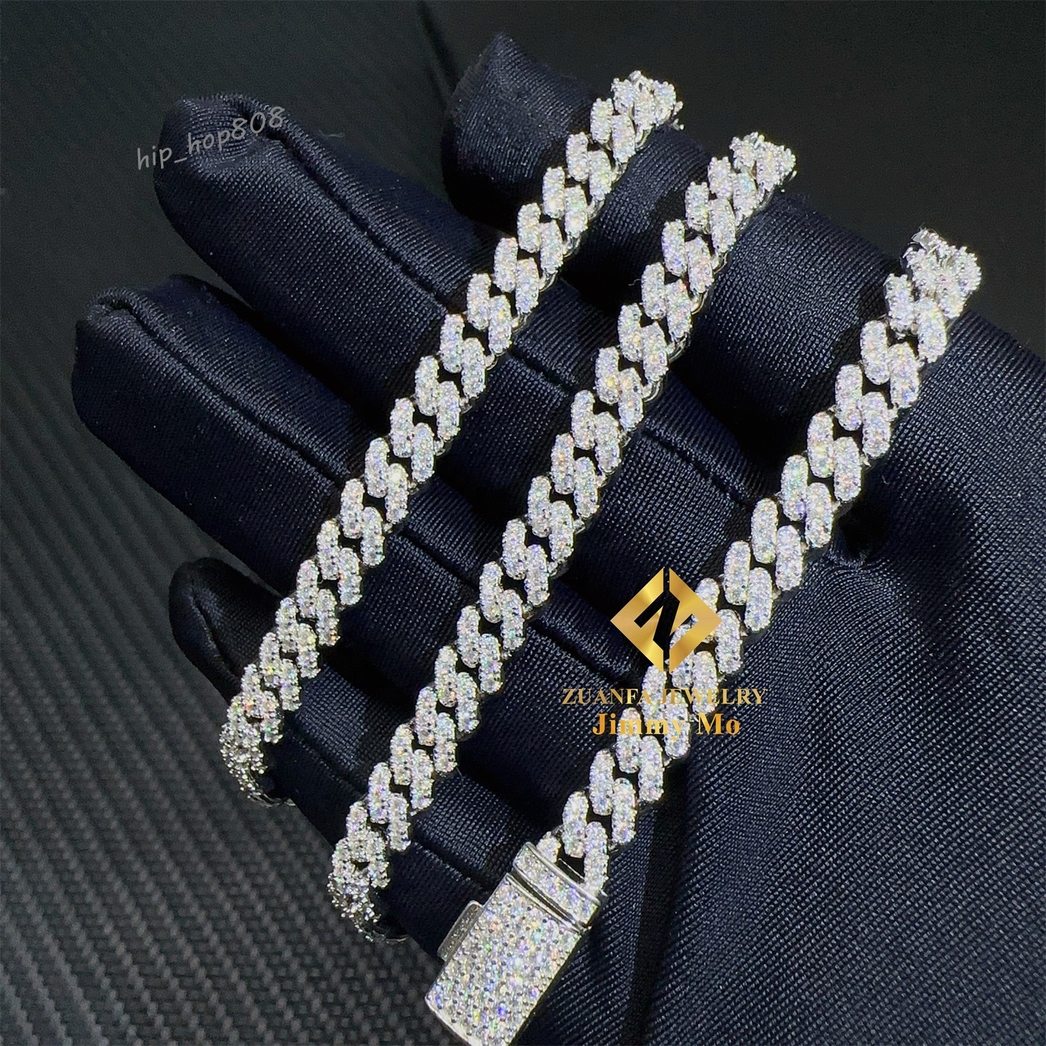 6mm Width One Row Iced Out Man Jewelry GRA Certificates Pass Diamond Tester VVS1 Moissanite Cuban Chain Necklace