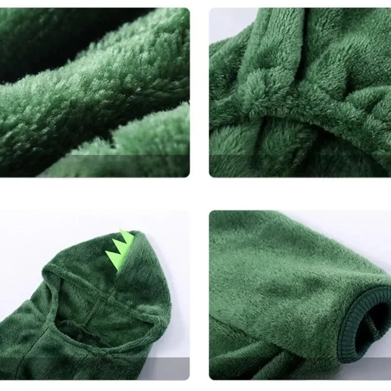 Pet Dog Clothes Dinosaur Shape Warm Fleece Jumpsuits for Small Medium Dogs Puppy Hoodies Chihuahua Yorkshire Costume Coats 250814